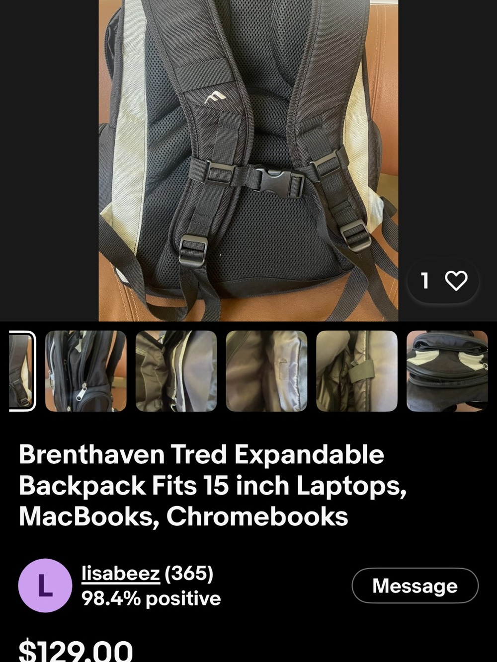 Brenthaven Tred Backpack in Black and Gray - Padded Laptop Carry